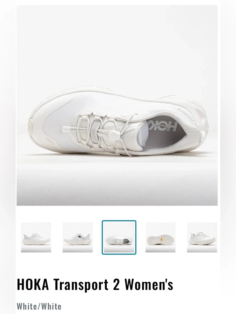HOKA Transport 2 Women's White/White size 8.5 gently used
